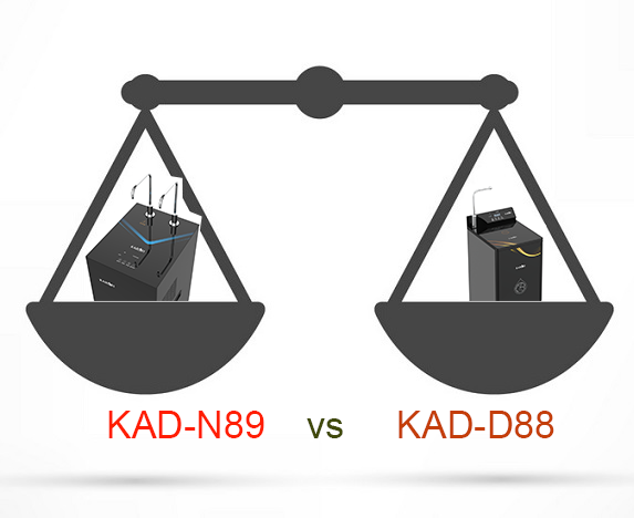 So sánh Máy lọc nước nóng lạnh Karofi KAD-N89 và KAD-D88