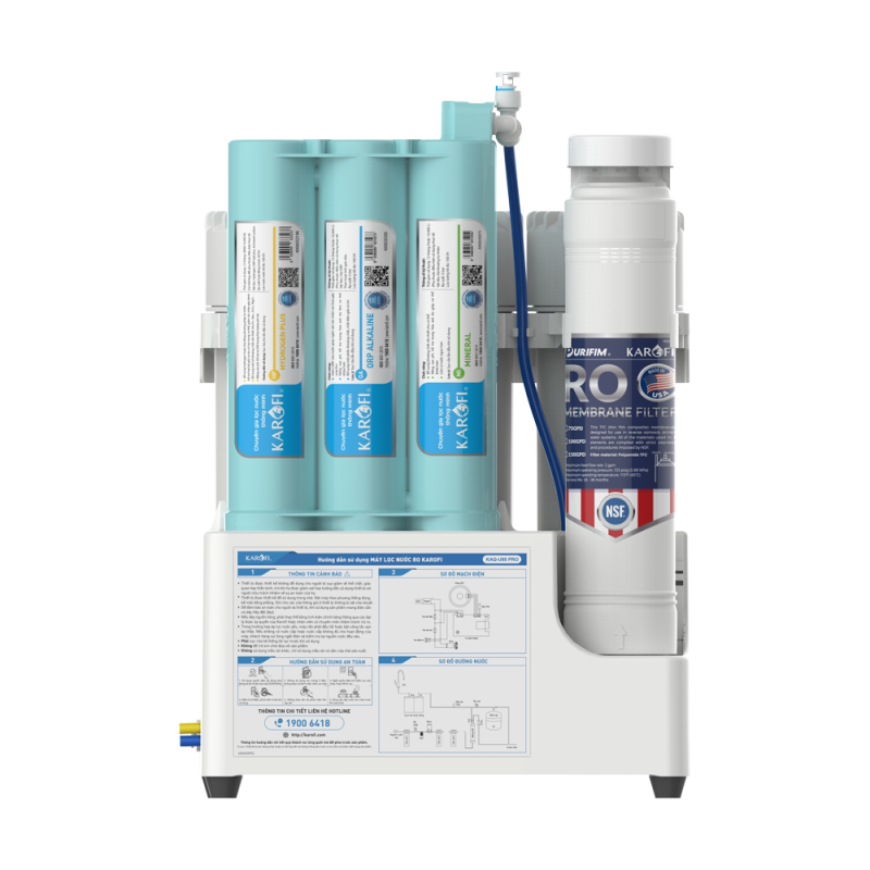 Máy lọc nước Hydrogen ion kiềm Karofi KAQ-U95 Pro + HYDRO-iON KIỀM - 11 Lõi Cao Cấp
