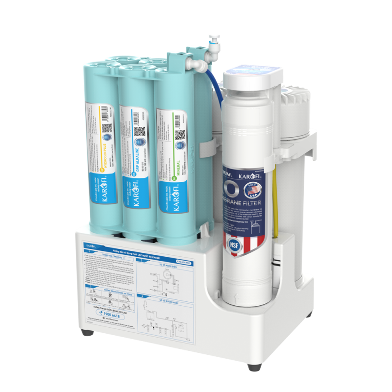 Máy lọc nước Hydrogen ion kiềm Karofi KAQ-U95 Pro + HYDRO-iON KIỀM - 11 Lõi Cao Cấp