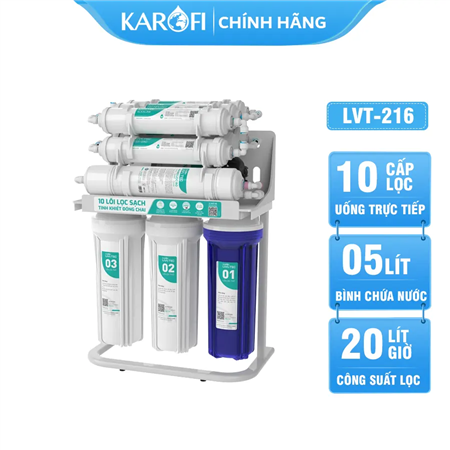 Máy lọc nước Karofi Livotec 216 - 10 Lõi Lọc - Mẫu Mới 2024