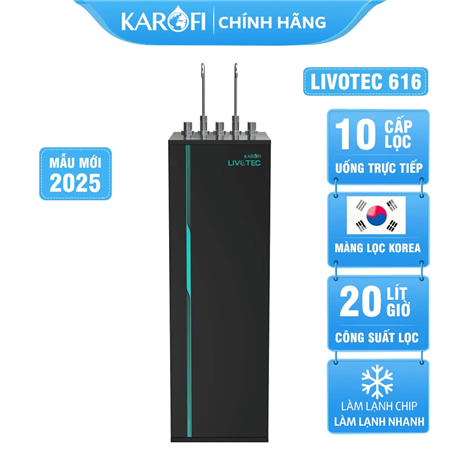 Máy lọc nước nóng lạnh Karofi Livotec 616