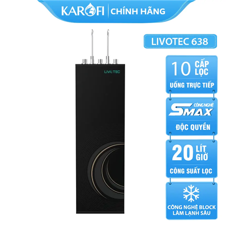 Máy lọc nước Karofi Livotec 638 - 10 Lõi - Nóng- Lạnh- Nguội