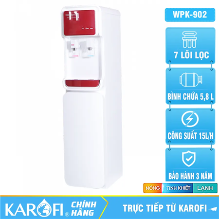 Máy lọc nước tích hợp nóng lạnh Korihome Series 9 (WPK-902) - 7 lõi lọc