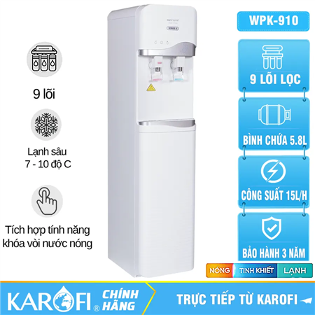 Máy lọc nước tích hợp nóng lạnh Korihome Series 9 [WPK-910] - 9 lõi lọcloi