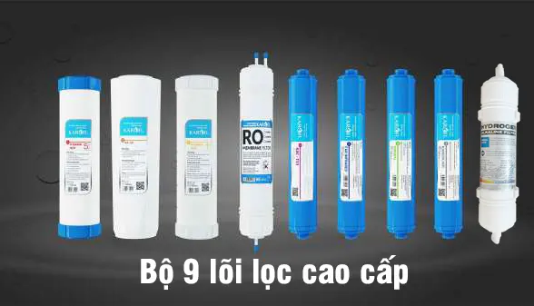 Bộ lõi lọc nước ion kiềm 9 lõi lọc