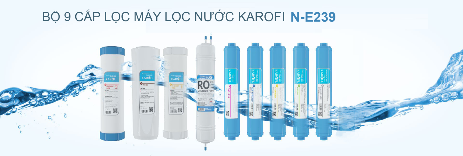 Máy lọc nước Karofi 9 cấp lọc lõi ORP