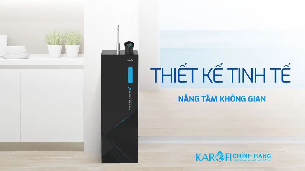 Thiết kế tinh tế Máy lọc nước Hydro-ion kiềm Karofi KAE-S68