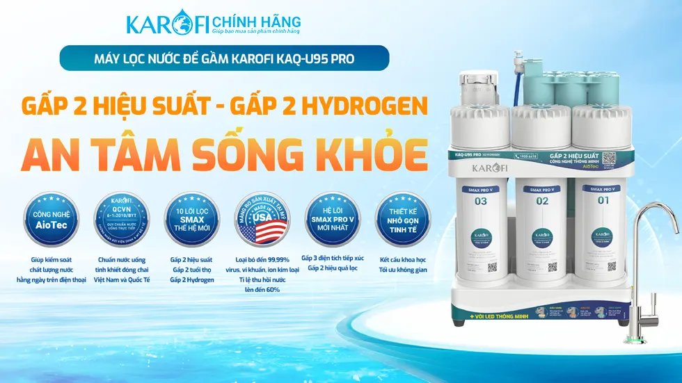 Máy lọc nước Karofi KAQ-U95 Pro