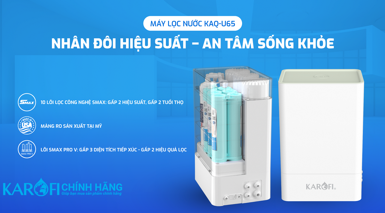 Máy lọc nước Karofi KAQ-U65