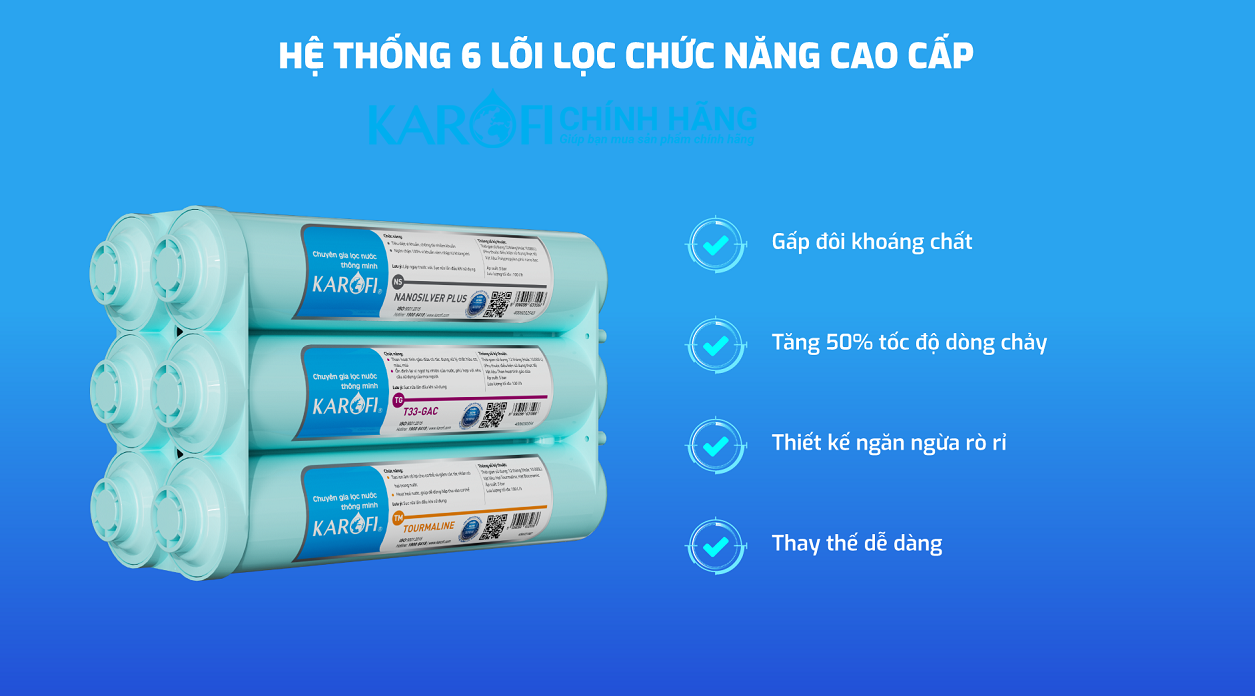 Máy lọc nước Karofi KAQ-U65