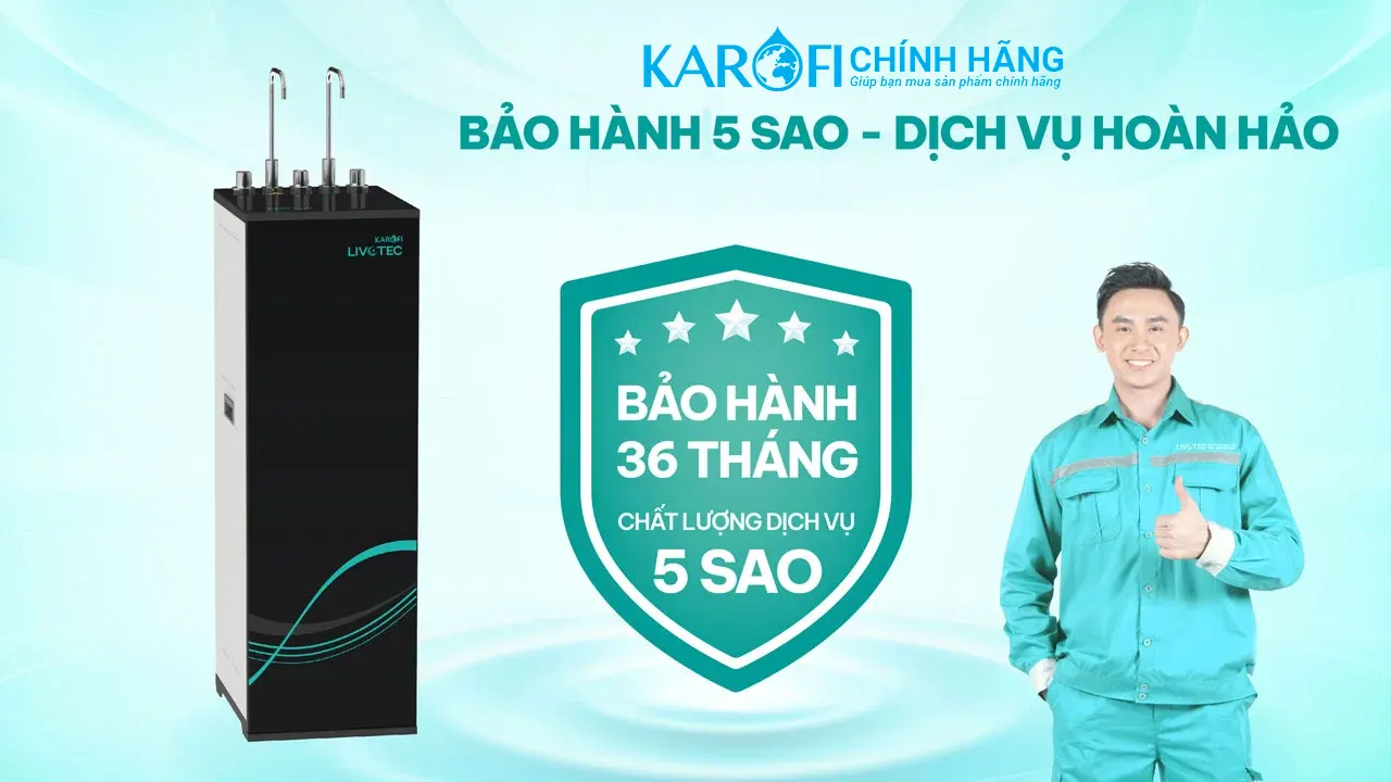 Máy lọc nước nóng lạnh Karofi Livotec 612