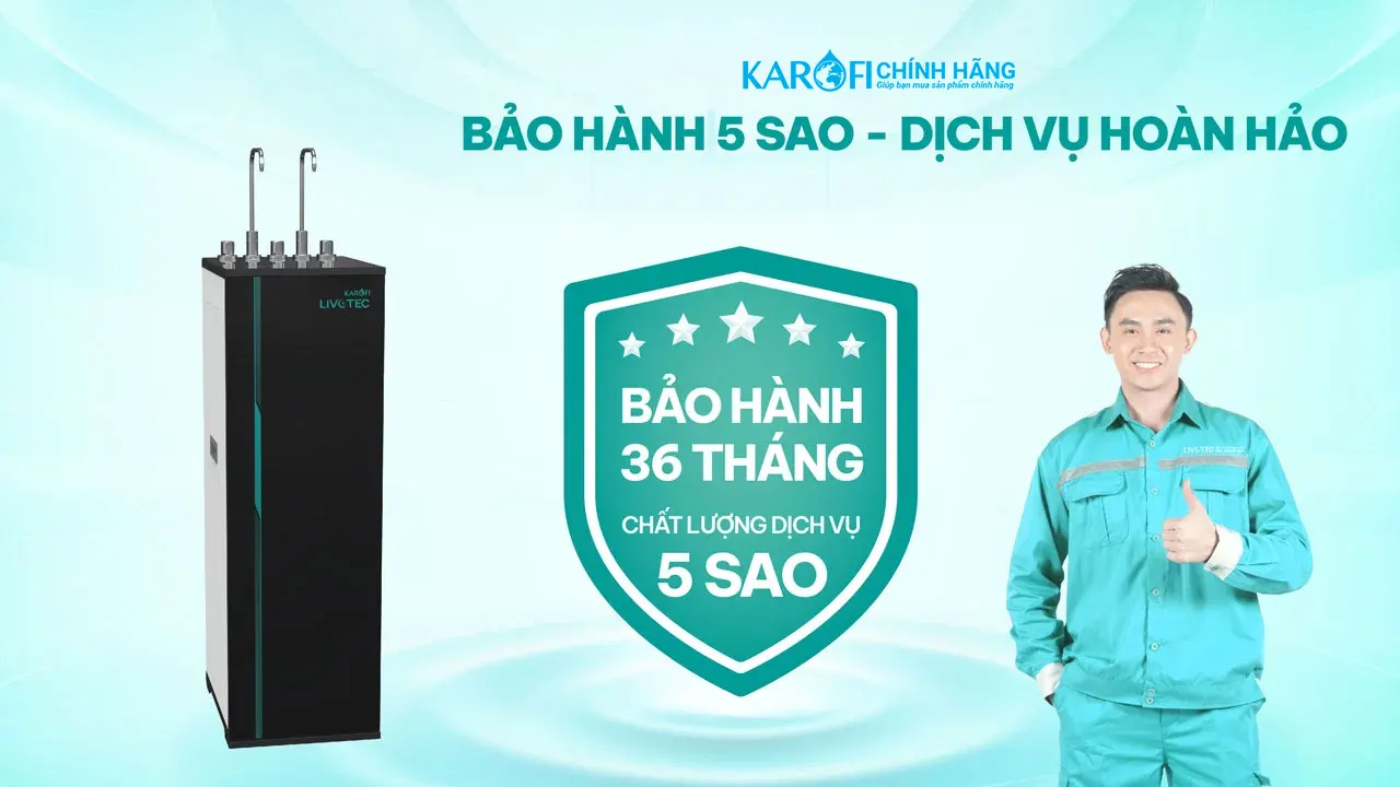 Máy lọc nước nóng lạnh Karofi Livotec 616