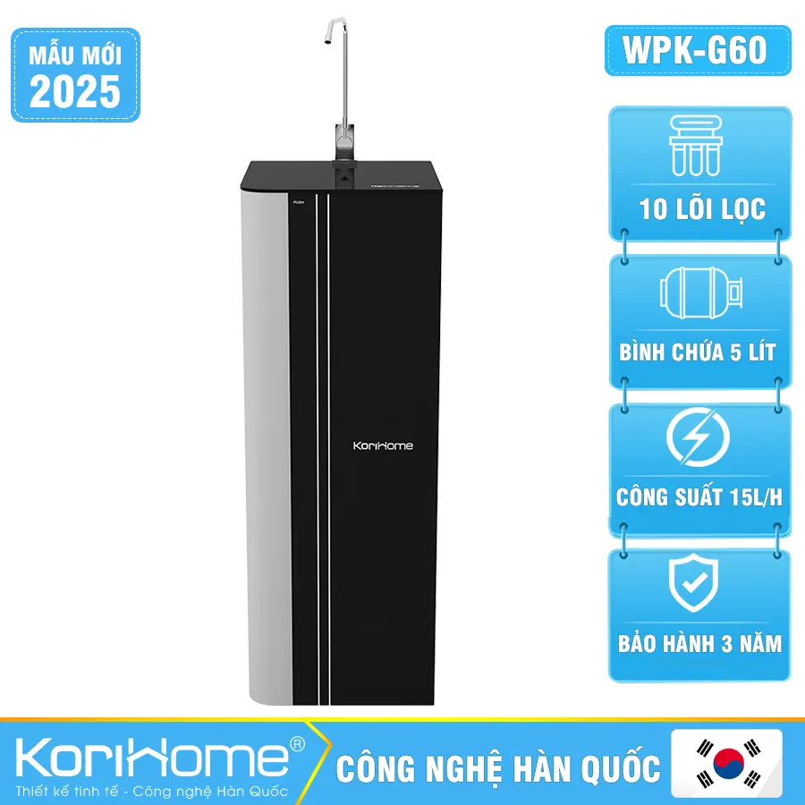 Máy lọc nước Korihome WPK-G60 - 8 Lõi Lọc