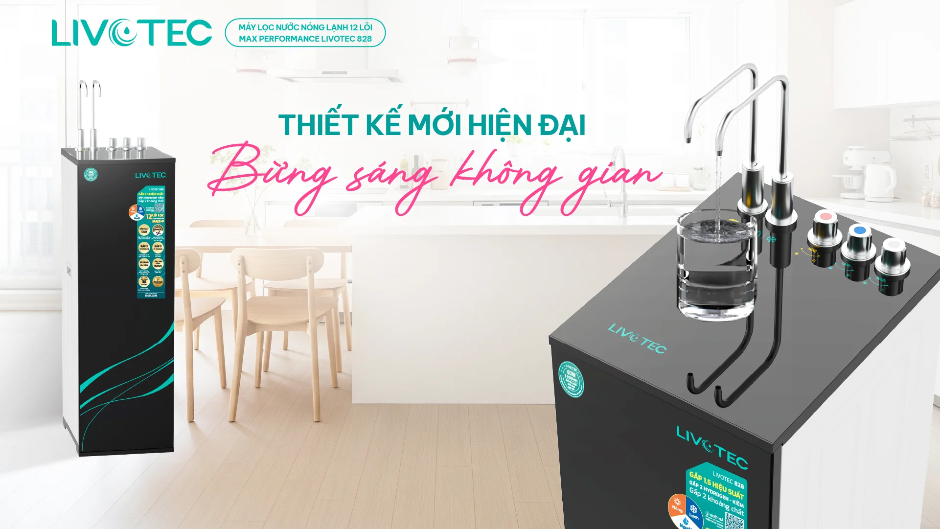 Máy lọc nước nóng lạnh Livotec 828