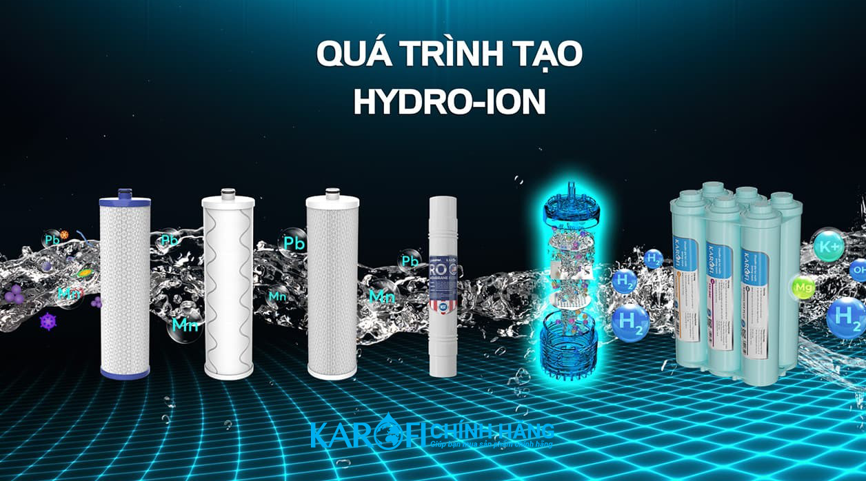Máy lọc nước nóng lạnh Hydro-ion Karofi KAE-S85 Plus