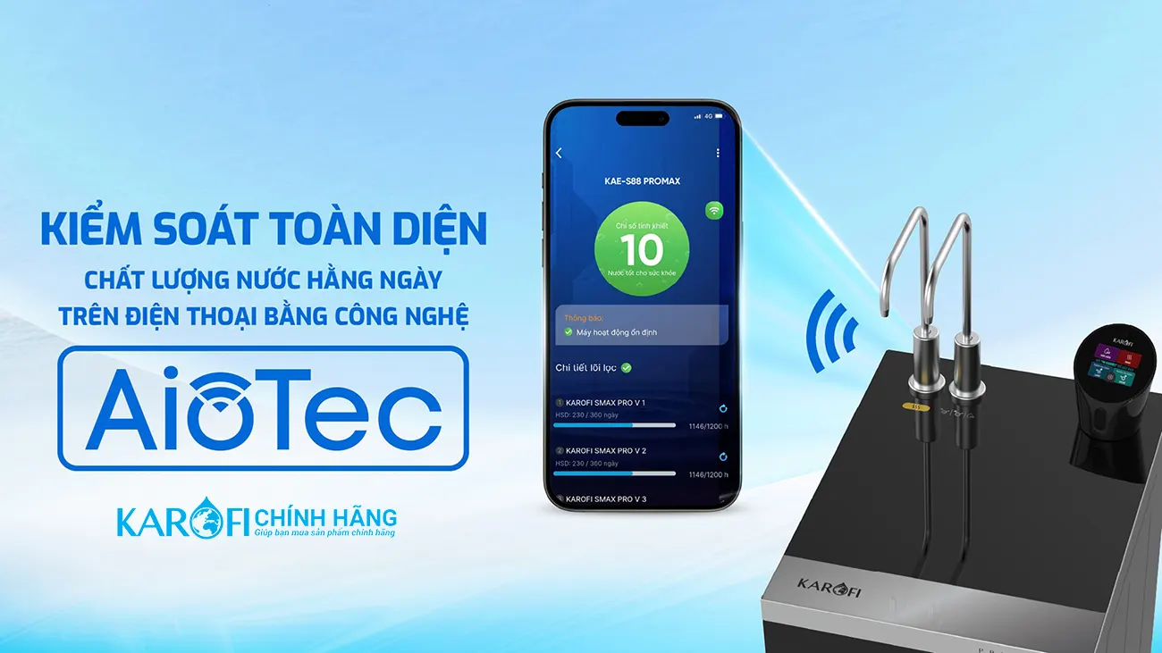 Máy lọc nước nóng lạnh Hydro-ion kiềm Karofi KAE-S88 PROMAX kiểm soát chất lượng