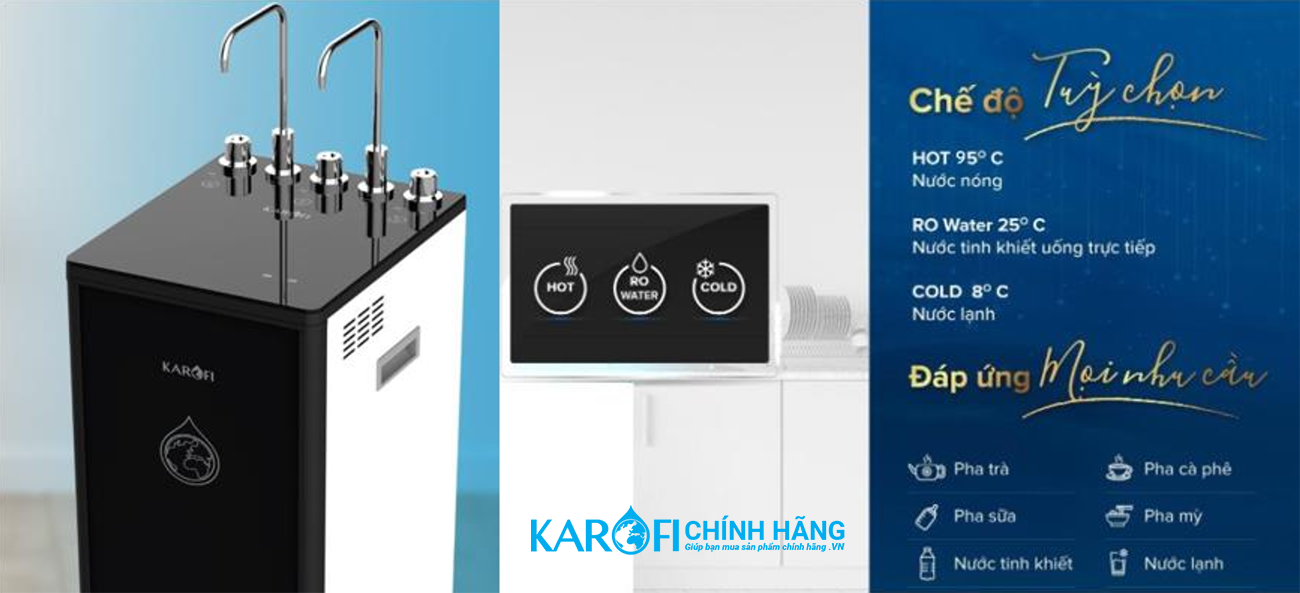 Máy lọc nước nóng lạnh karofi KAD-D66