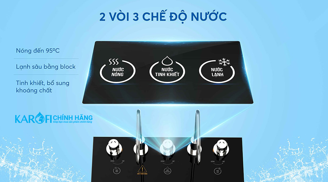 Máy lọc nước nóng lạnh Karofi KAD-I55