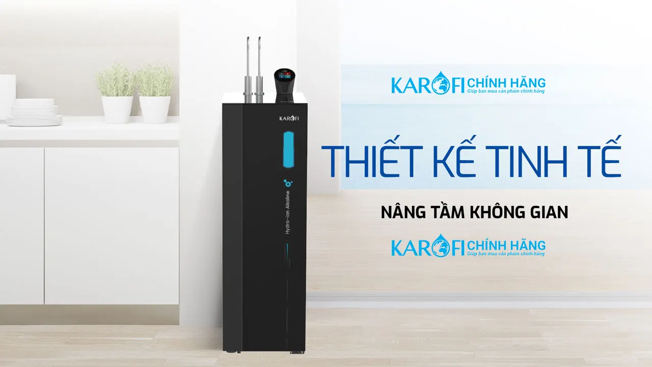 Thiết kế tinh tế Máy lọc nước nóng lạnh Hydro-ion kiềm Karofi KAE-S86