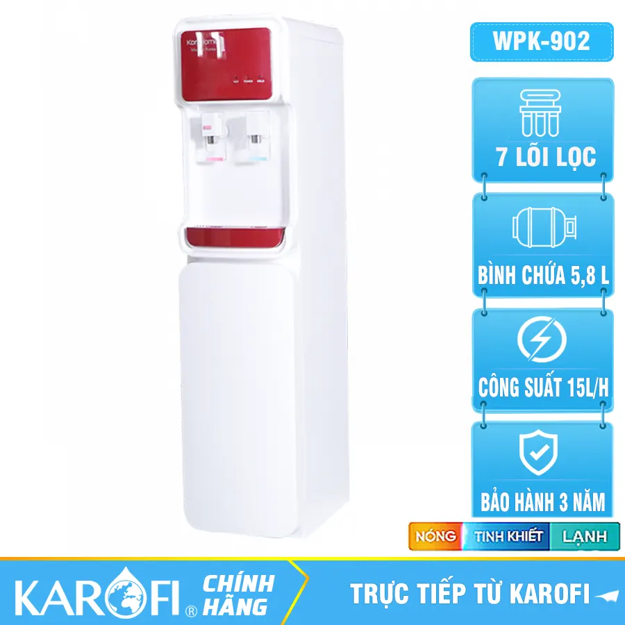 Máy lọc nước tích hợp nóng lạnh Korihome WPK-688-RO- 6 LÕI LỌC