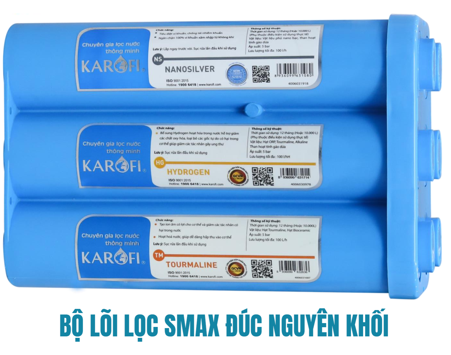 Bộ lõi lọc đúc nguyên khối karofi