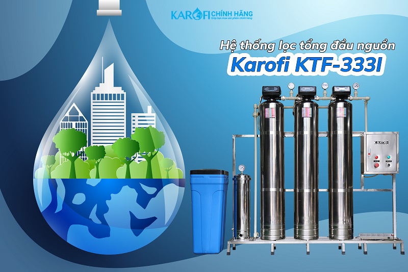 Máy lọc nước đầu nguồn Karofi KTF-333I - Cột Inox