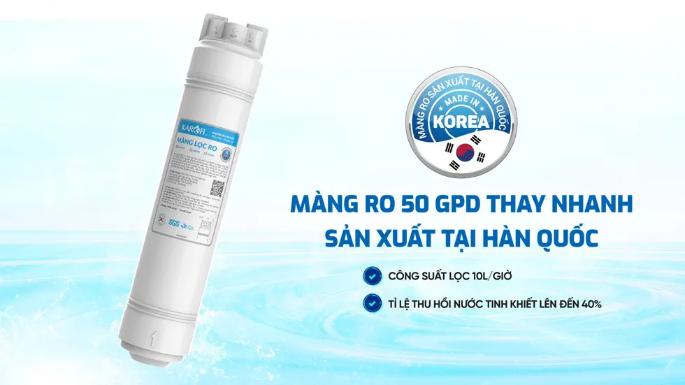 Máy lọc nước Karofi KAQ-U50K 