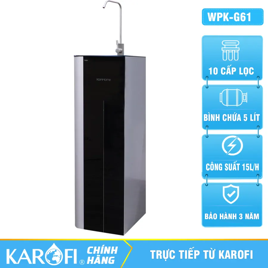 Máy lọc nước Korihome WPK-G61 - 10 LÕI LỌC