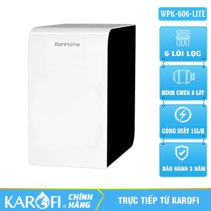 Máy lọc nước Korihome WPK-606-LITE - 6 lõi lọc