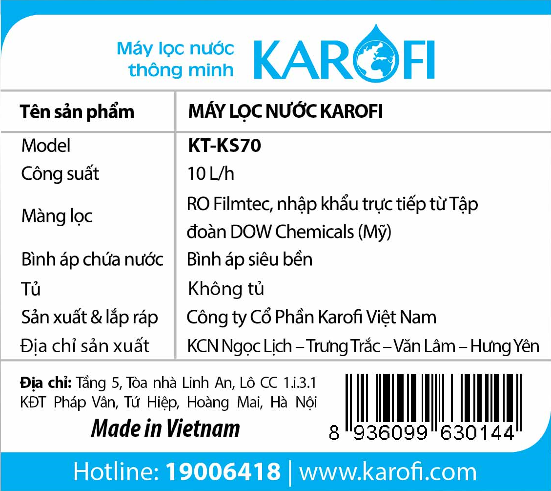 Máy lọc nước Karofi